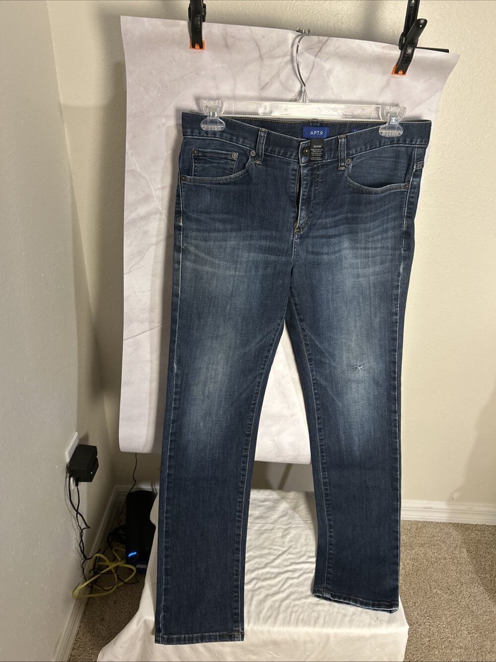 Apt 9 Women 32x30 Jeans 18 Hip To Hip Premier Flex Slim Fit Straight Leg